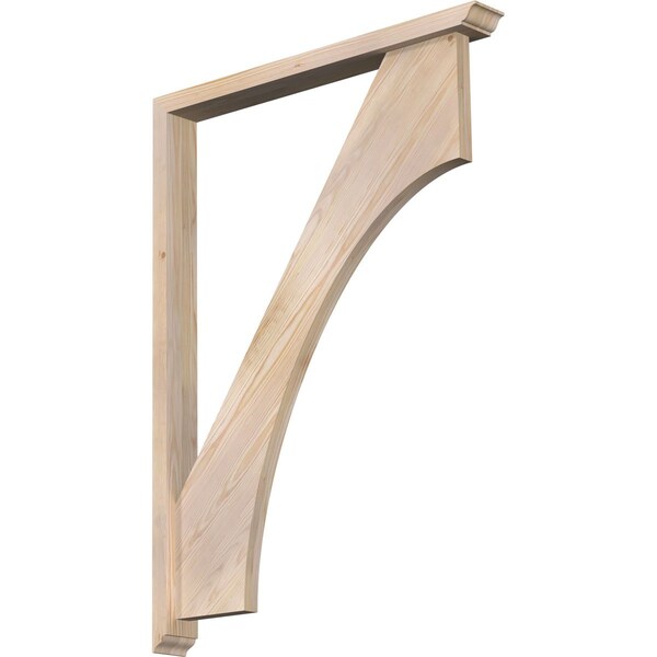 Ekena Millwork Westlake Traditional Smooth Bracket w/ Offset Brace, Douglas Fir, 3 1/2"W x 32"D x 44"H BKT0402X32X44WTL01SDF - main
